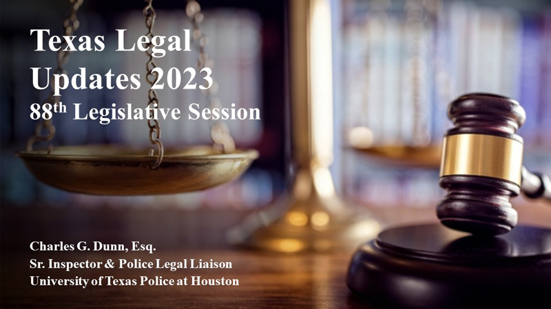 Texas Legal Updates 2023 - 88th Legislative Session [TCOLE 3188]